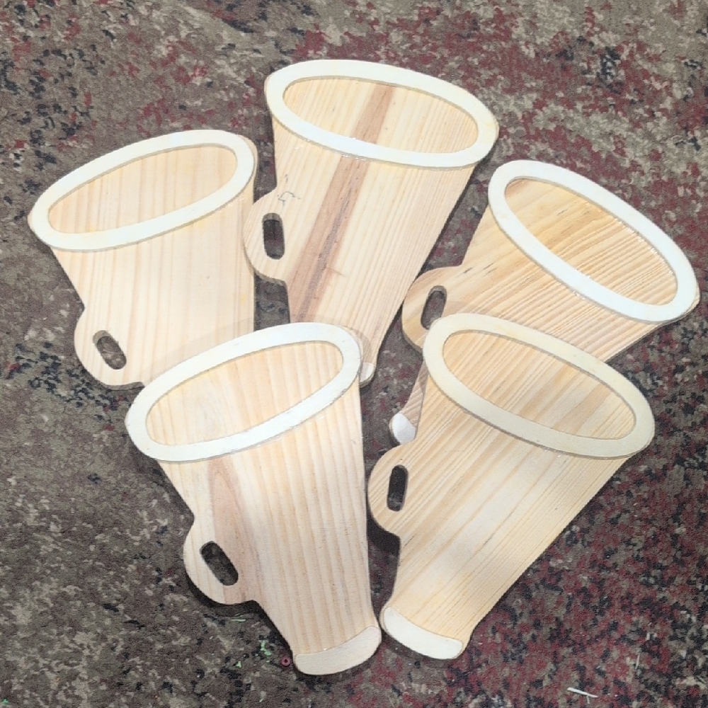 Wooden Megaphone Cutouts - Set of 5